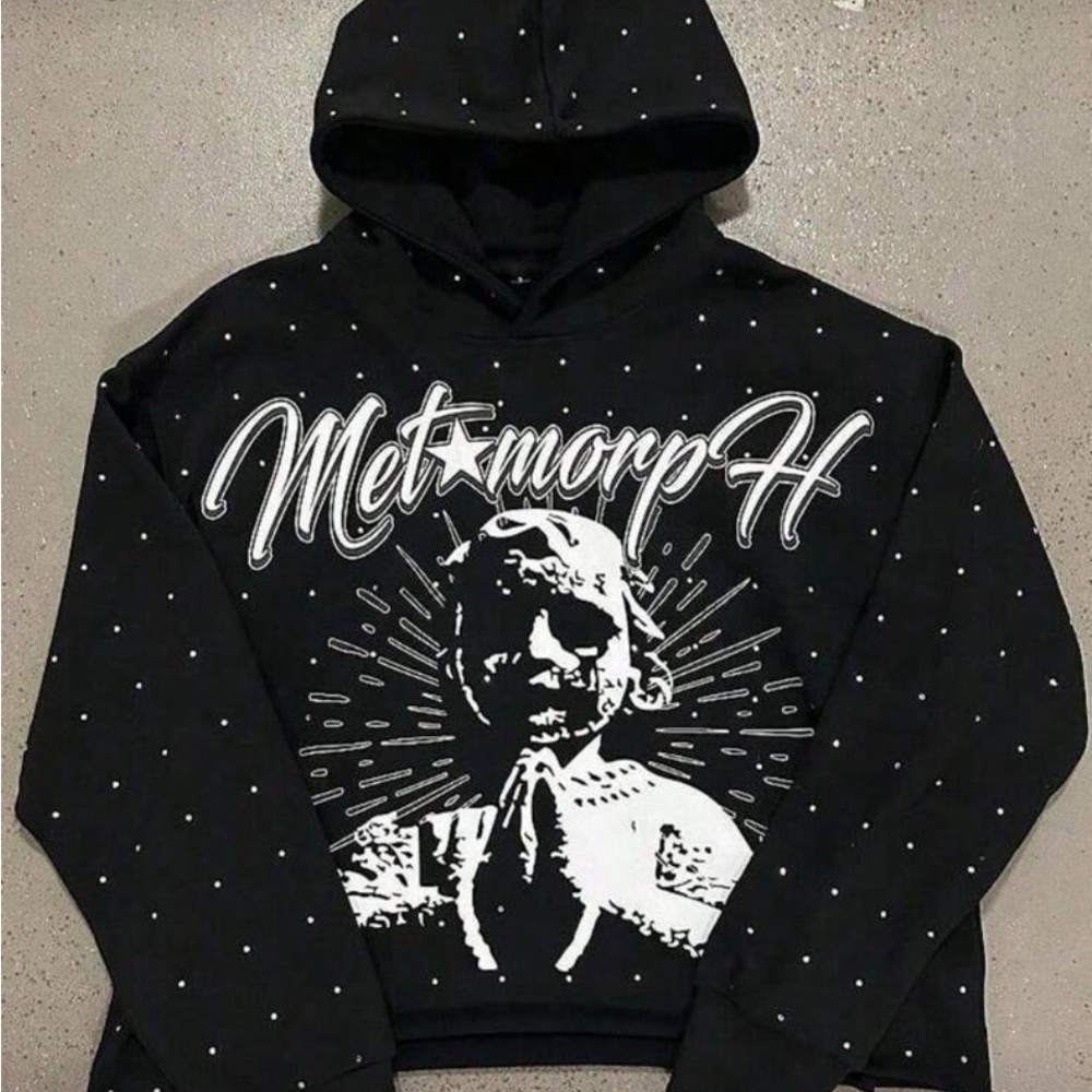 Black Graphic Hoodie